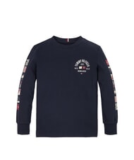 TOMMY HILFIGER TH KIDS T-shirt en coton &agrave; manches longues ciel du d&eacute;sert - Tee-shirt enfant - 3