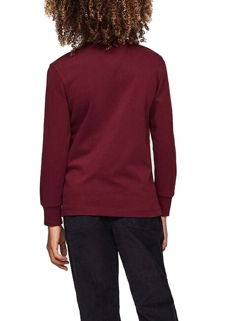 TH KIDS T-shirt en coton à manches longues rouge foncé - Tee-shirt enfant