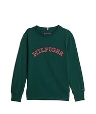 TOMMY HILFIGER TH KIDS T-shirt en coton à manches longues vert ornemental - Tee-shirt enfant - 3