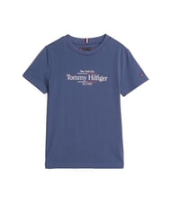 TOMMY HILFIGER TH KIDS T-shirt en coton à manches courtes mer Égée - Tee-shirt enfant - 3