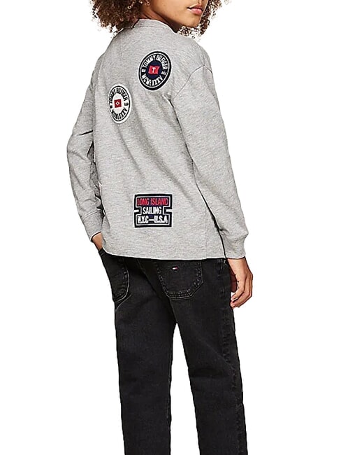 TH KIDS Tommy T-shirt en coton chiné gris clair - Tee-shirt enfant