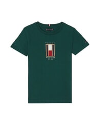 TOMMY HILFIGER TH KIDS T-shirt en coton pour enfants vert ornemental - Tee-shirt enfant - 3