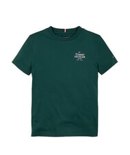 TOMMY HILFIGER TH KIDS T-shirt en coton à manches courtes vert ornemental - Tee-shirt enfant - 3