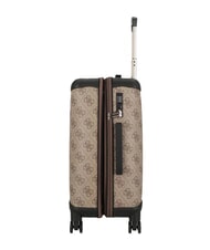 GUESS BERTA 22 Valise à roulettes extensible logo latte / marron - Valises cabine - 4