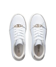 LIUJO KIKI 01 Baskets en cuir blanc / or clair - Chaussures Femme - 4
