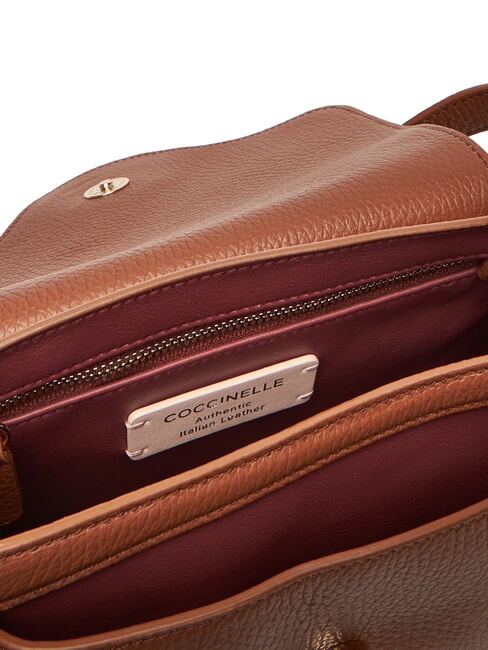 C-ME  Sac &agrave; main avec bandouli&egrave;re Cognac - Sacs pour Femme