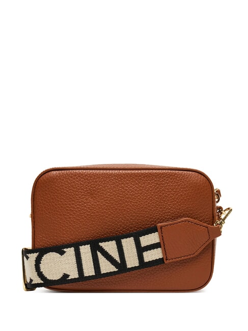 TEBE Sac &agrave; bandouli&egrave;re en cuir textur&eacute; Cognac - Sacs pour Femme