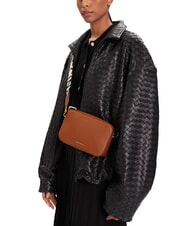 COCCINELLE TEBE Sac &agrave; bandouli&egrave;re en cuir textur&eacute; Cognac - Sacs pour Femme - 4