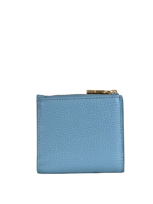 METALLIC SOFT Mini portefeuille en cuir bleu arctique - Portefeuilles Femme