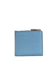 COCCINELLE METALLIC SOFT Mini portefeuille en cuir bleu arctique - Portefeuilles Femme - 2