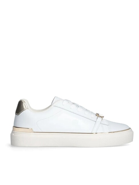 KIKI 01 Baskets en cuir blanc / or clair - Chaussures Femme