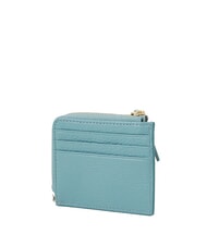 COCCINELLE TASSEL Porte-cartes zippé en cuir martelé bleu arctique - Portefeuilles Femme - 2