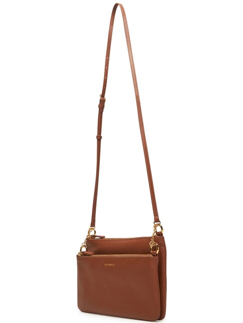 YVONNE Sac à bandoulière en cuir Cognac - Sacs pour Femme