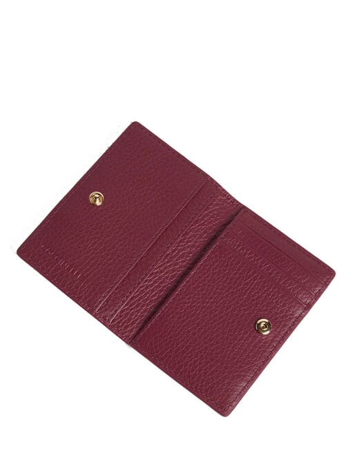 METALLIC SOFT Portefeuille en cuir groseille - Portefeuilles Femme