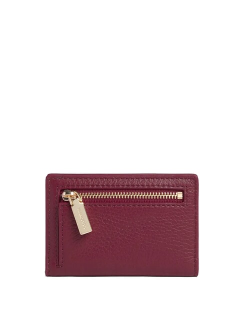 METALLIC SOFT Portefeuille en cuir groseille - Portefeuilles Femme