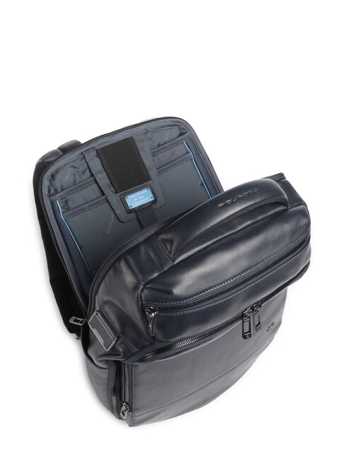 W136 Sac à dos pour ordinateur portable 14 pouces, en cuir bleu - Sacs à dos pour ordinateur portable