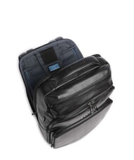 PIQUADRO W136 Sac à dos pour ordinateur portable 14 pouces, en cuir Noir - Sacs à dos pour ordinateur portable - 3