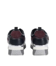 LIUJO MAXI WONDER 01 Baskets en cuir et mesh noir/cramoisi - Chaussures Femme - 3