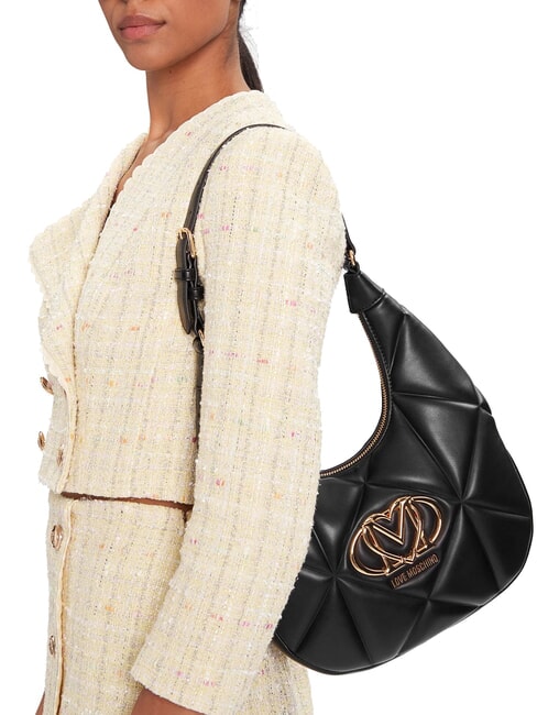 EMBOSSED Sac bandoulière hobo Noir - Sacs pour Femme