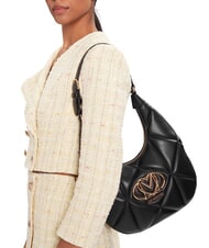 LOVE MOSCHINO EMBOSSED Sac bandoulière hobo Noir - Sacs pour Femme - 5