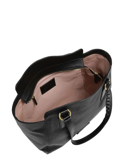 INES Sac cabas en cuir black Gold - Sacs pour Femme