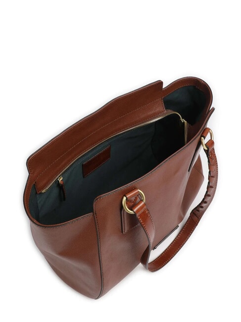 INES Sac cabas en cuir MARRON - Sacs pour Femme