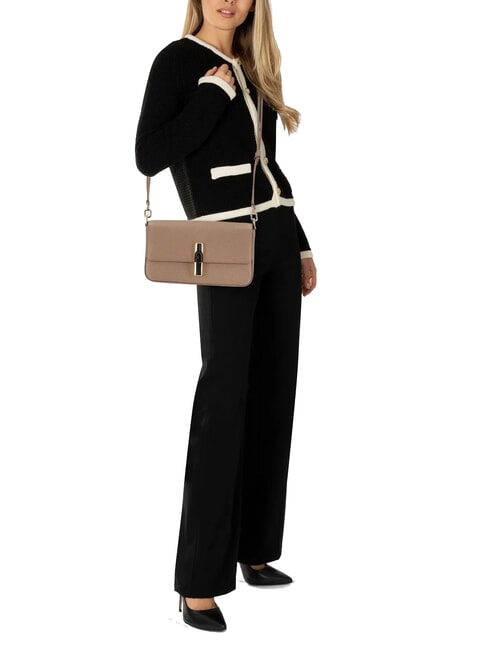 IRIDE  Sac à bandoulière en cuir grège - Sacs pour Femme