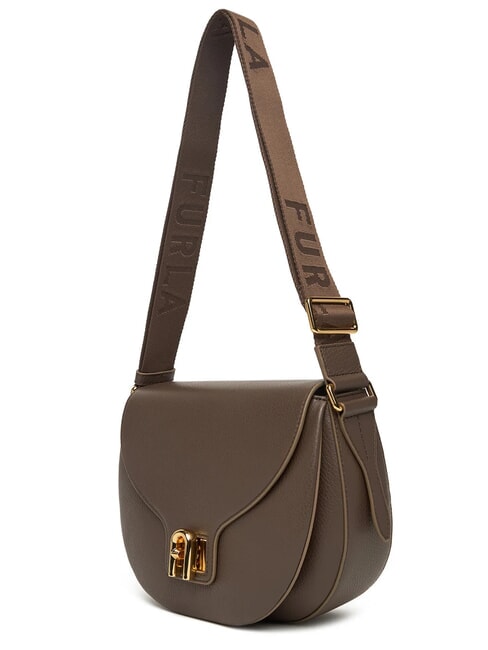 LOTUS Sac en cuir avec bandoulière logotée tons acajou/acajou - Sacs pour Femme