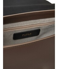 FURLA LOTUS Sac en cuir avec bandoulière logotée tons acajou/acajou - Sacs pour Femme - 4