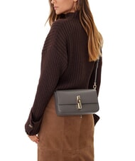 FURLA IRIDE  Sac à bandoulière en cuir gris urbain - Sacs pour Femme - 5