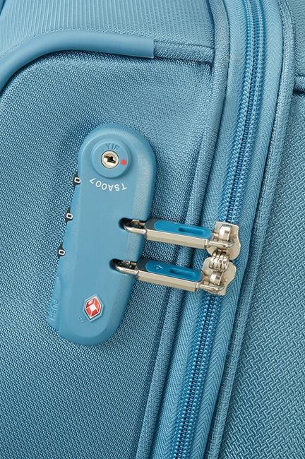 Valise DUOSPHERE, valise cabine, spinner, extensible bleu niagara - Valises cabine