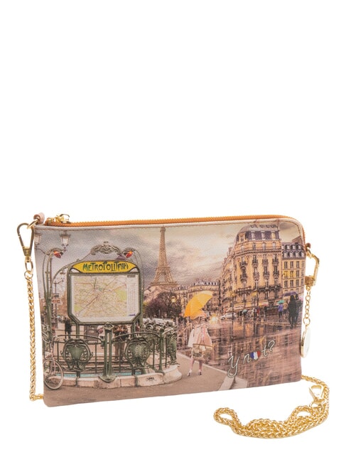YESBAG Clutch Pochette avec bandoulière Métro parisien - Sacs pour Femme