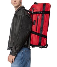 EASTPAK DUFFEL PACK WHEEL M Sac de sport à roulettes moyen hydrofuge bâche rouge - Valises Semi-rigides - 5