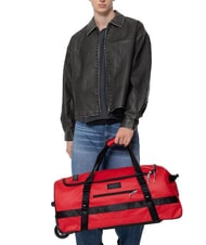 EASTPAK DUFFEL PACK WHEEL M Sac de sport à roulettes moyen hydrofuge bâche rouge - Valises Semi-rigides - 6