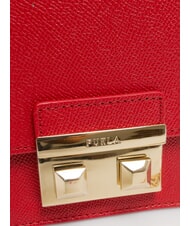 FURLA BELLA  Mini sac bandoulière, en cuir Rouge vénitien - Sacs pour Femme - 3
