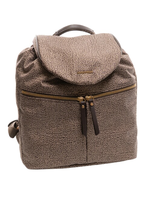 FLEXOS ZIP Sac &agrave; dos naturel op/brun fonc&eacute; - Sacs pour Femme