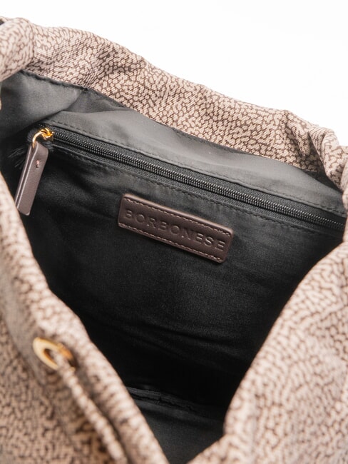 FLEXOS ZIP Sac &agrave; dos naturel op/brun fonc&eacute; - Sacs pour Femme