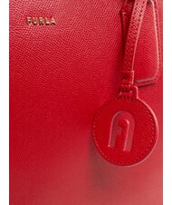 FURLA CLASSIC Sac cabas en cuir imprimé Andromeda Rouge vénitien - Sacs pour Femme - 3