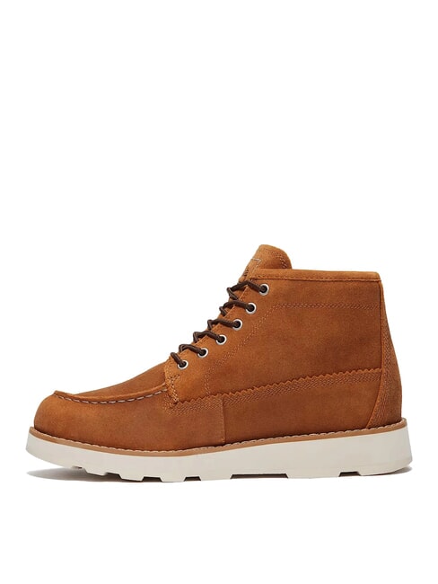 BRITTON MILLS bottes en cuir daim rouille - Chaussures Homme