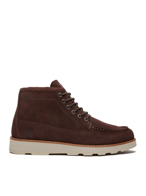 BRITTON MILLS bottes en cuir daim marron foncé - Chaussures Homme