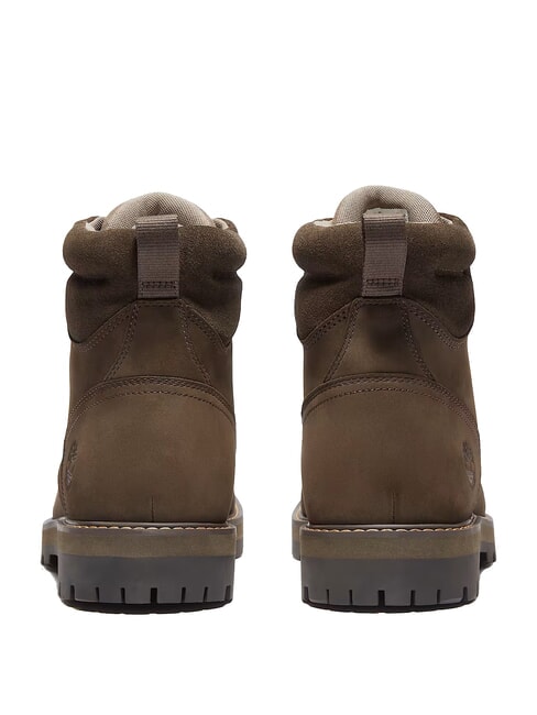 BRITTON ROAD Bottines en cuir imperméables nubuck marron foncé - Chaussures Homme