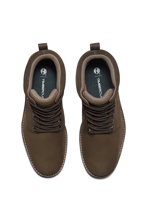 BRITTON ROAD Bottines en cuir imperméables nubuck marron foncé - Chaussures Homme