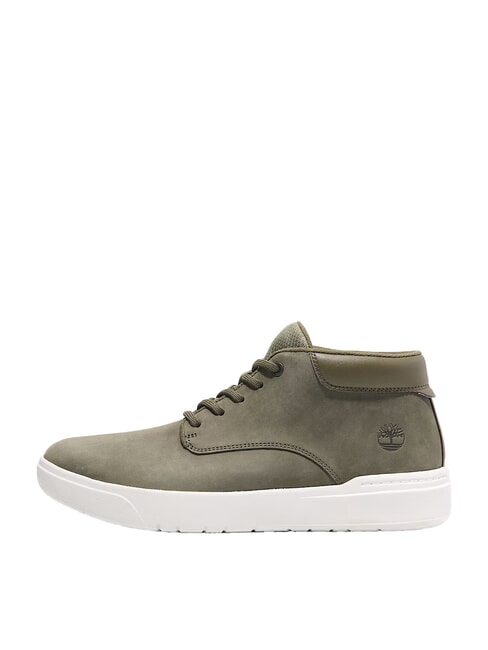 SENECA BAY Baskets en cuir nubuck vert foncé - Chaussures Homme