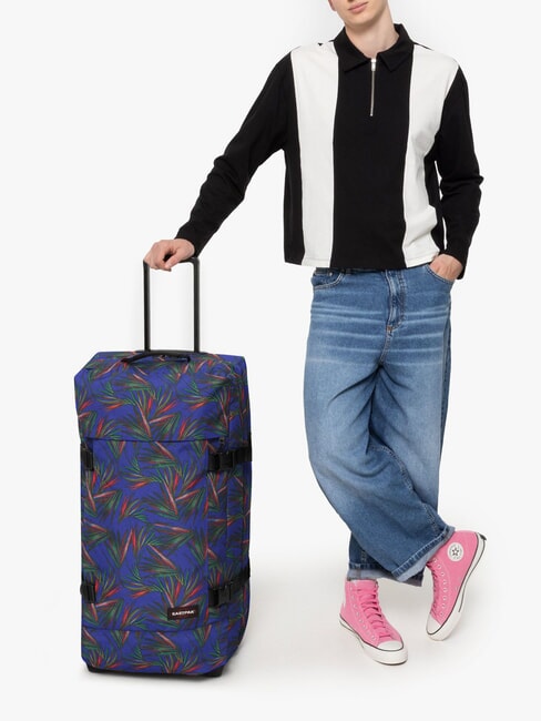 TRANVERZ L Grand chariot palmier bleu marine - Valises Semi-rigides