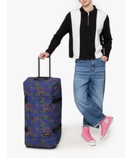 EASTPAK TRANVERZ L Grand chariot palmier bleu marine - Valises Semi-rigides - 6