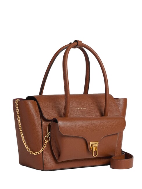 DOUBLE BEAT Sac &agrave; bandouli&egrave;re Cognac - Sacs pour Femme