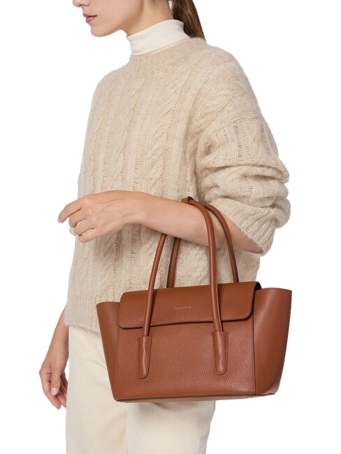 DOUBLE BEAT Sac &agrave; bandouli&egrave;re Cognac - Sacs pour Femme