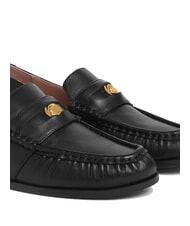 COCCINELLE C-PENNY LOAFER Mocassins en cuir lisse Noir - Chaussures Femme - 4