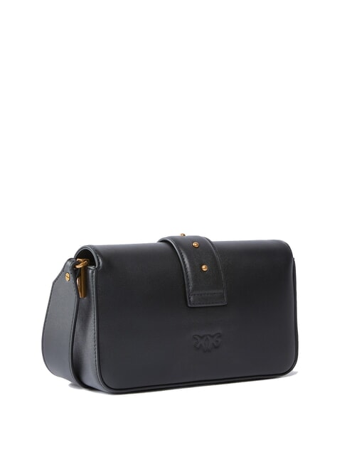 LOVE ONE SLOUCHY Mini sac à bandoulière en cuir noir-or antique - Sacs pour Femme