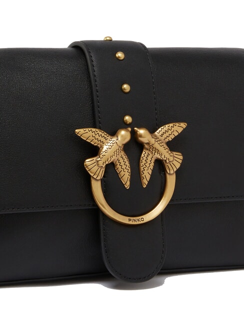 LOVE ONE CLASSIC SLOUCHY Sac à bandoulière en cuir noir-or antique - Sacs pour Femme